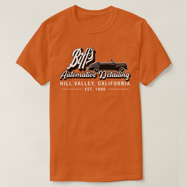 Camiseta Biffs Auto Detailing Classic Hill Valley Californ (Diseño del anverso)