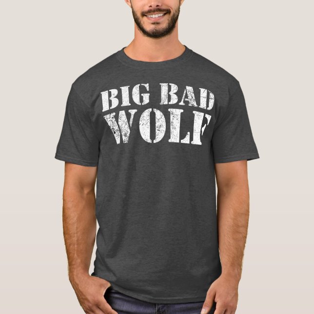 Camiseta Big Bad y Wolf Funny Wolves Werewolf Guay Dog (Anverso)