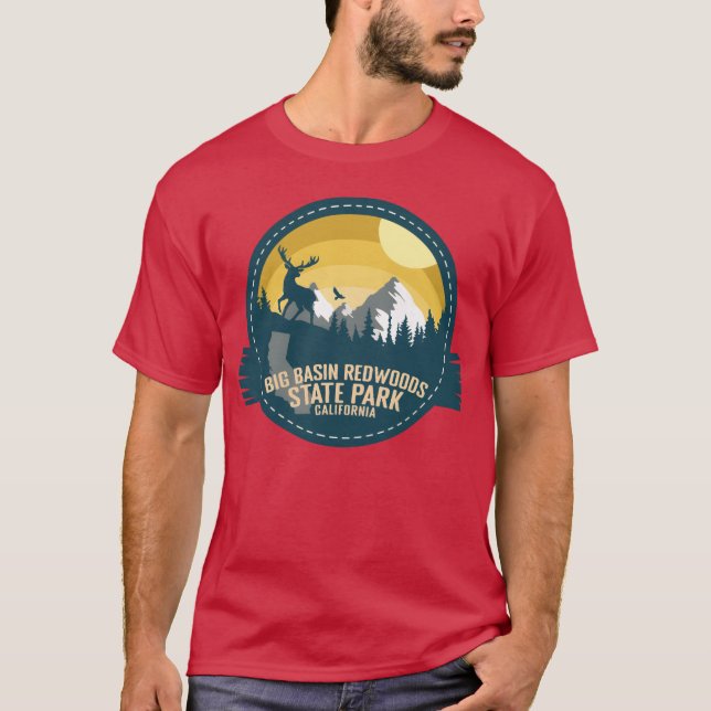 Camiseta Big Basin Redwoods State Park California Camping b (Anverso)