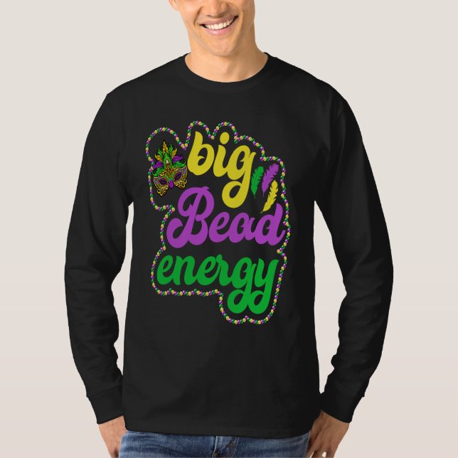 Camiseta Big Bead Energy Carnival  Mardi Gras Costume Men W (Anverso)