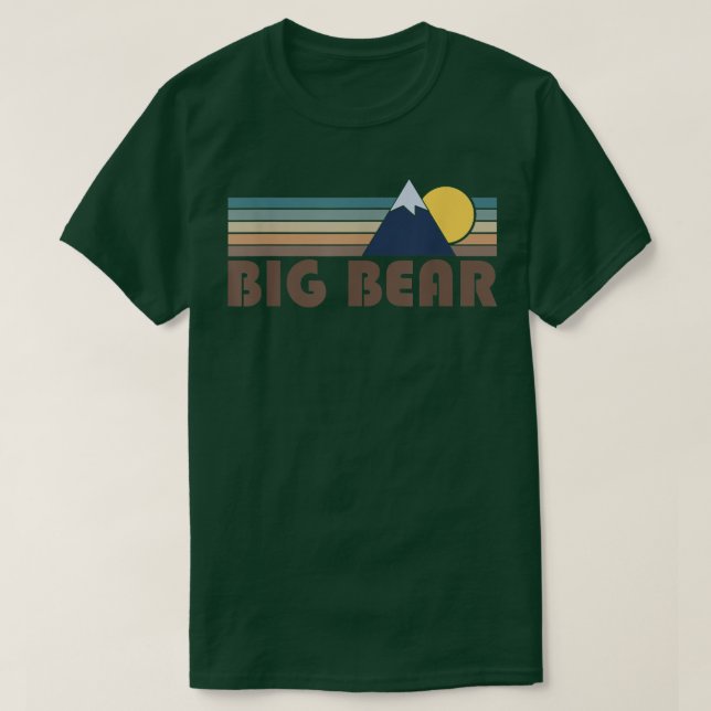 Camiseta Big Bear California Retro Mountain (Diseño del anverso)