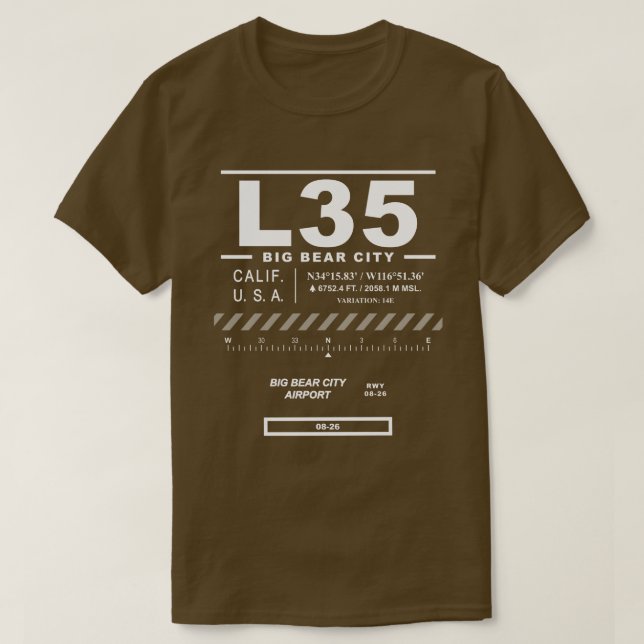 Camiseta Big Bear City Airport RBF L35 T-Shirt (Diseño del anverso)