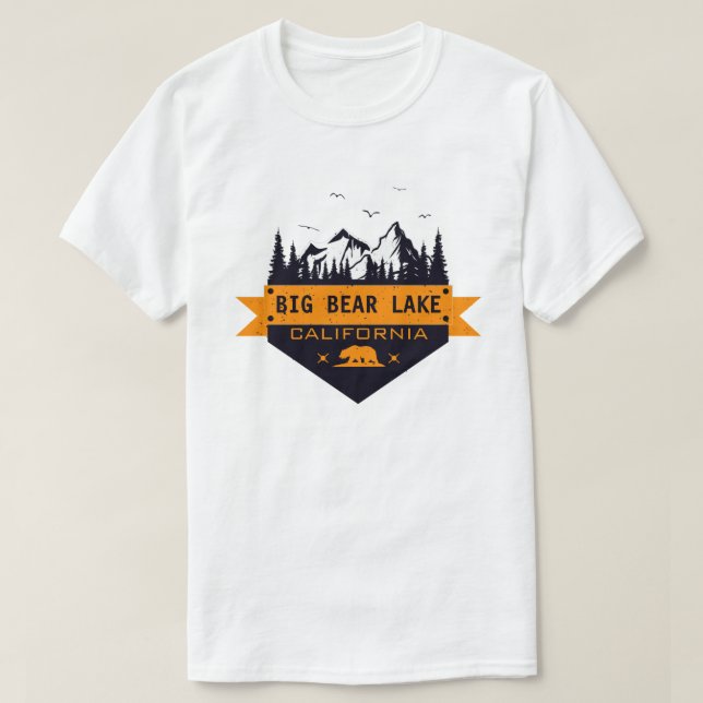 Camiseta Big Bear Lake California - Nombre personalizado T- (Diseño del anverso)