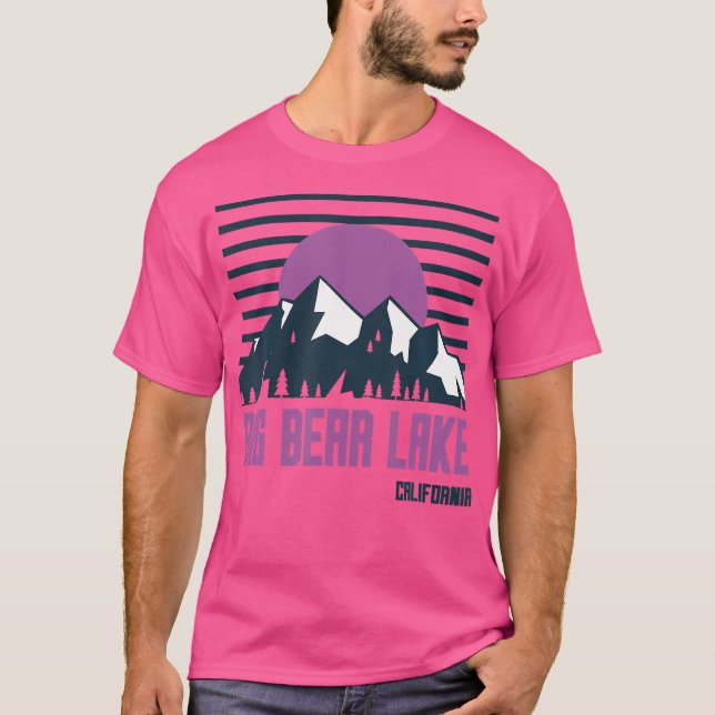 Camiseta Big Bear Lake Mountains California haciendo sender (Anverso)