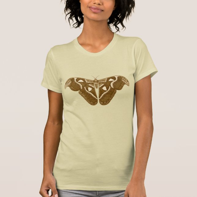 Camiseta Big Beautiful Moth Brown y Beige (Anverso)
