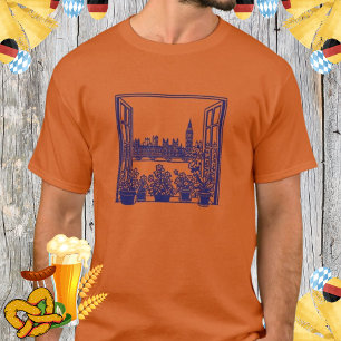 Camiseta Big Ben London Window View UK Travel Souvenir