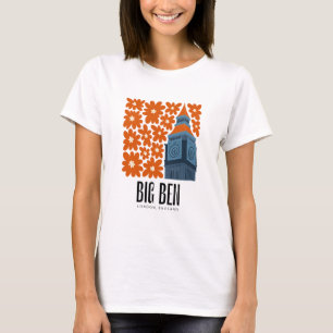 Camiseta Big Ben Londres Inglaterra viajes abstractos arte 