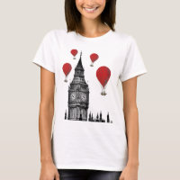 Big Ben y globos de aire caliente rojos 2