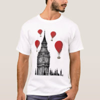 Big Ben y globos de aire caliente rojos 2
