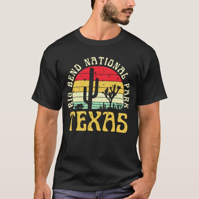 Camiseta Big Bend National Park Texas Desert Hiking Retro V (Anverso)