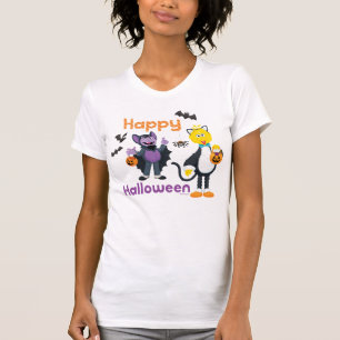 Camiseta Big Bird and Count   Feliz Halloween