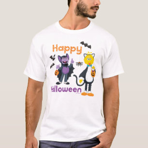 Camiseta Big Bird and Count Feliz Halloween