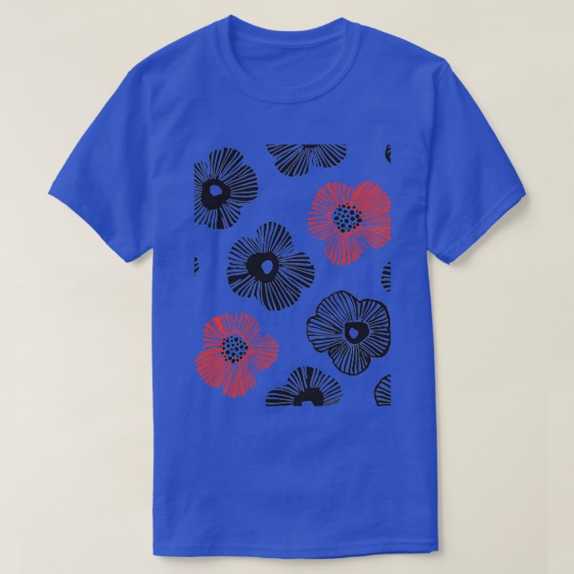 Camiseta Big Blooming Daisies Flowers Pattern (Diseño del anverso)