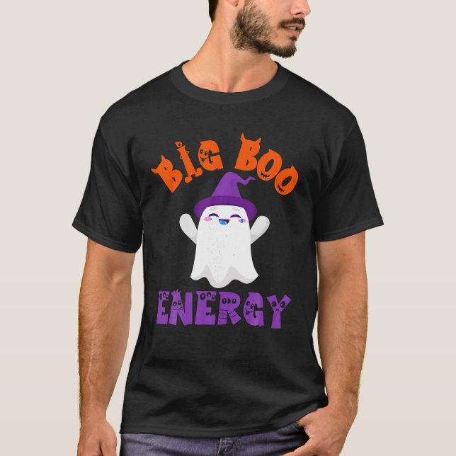 Camiseta Big Boo Energy Halloween Camisas Mujeres Brujas (Anverso)