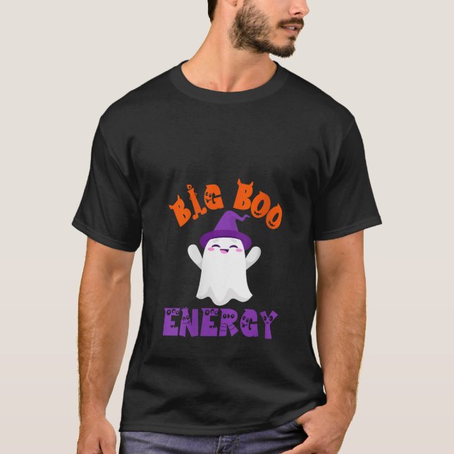 Camiseta Big Boo Energy Halloween Camisas Mujeres Brujas (Anverso)