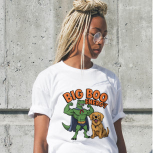 Camiseta Big Boo Energy T Rex Retriever Halloween