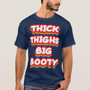Camiseta Big Booty Rainbow Text