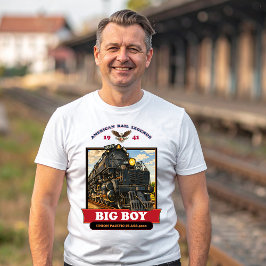 Camiseta Big Boy 4014 Steam Locomotive Retro Illustration