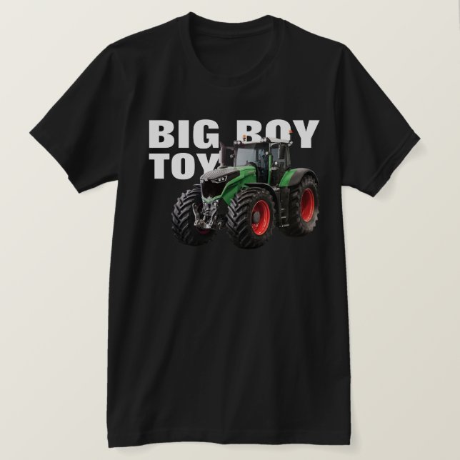 Camiseta "Big Boy Toy" con el Tractor de Granja Verde (Anverso del diseño)