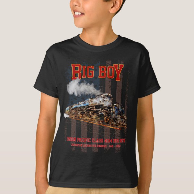 Camiseta Big Boy Vintage Steam Train American Locomotive (Anverso)