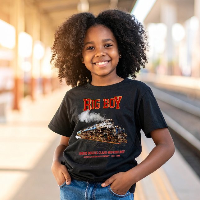 Camiseta Big Boy Vintage Steam Train American Locomotive (Big Boy Vintage Steam Train American Locomotive. Girl Basic T-Shirt)