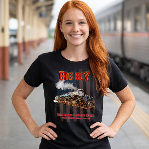Camiseta Big Boy Vintage Steam Train American Locomotive