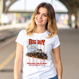 Camiseta Big Boy Vintage Steam Train American Locomotive