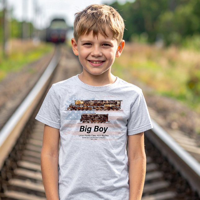 Camiseta Big Boy Vintage Steam Train American Locomotive (Big Boy Vintage Steam Train American Locomotive. Boy Basic T-Shirt)