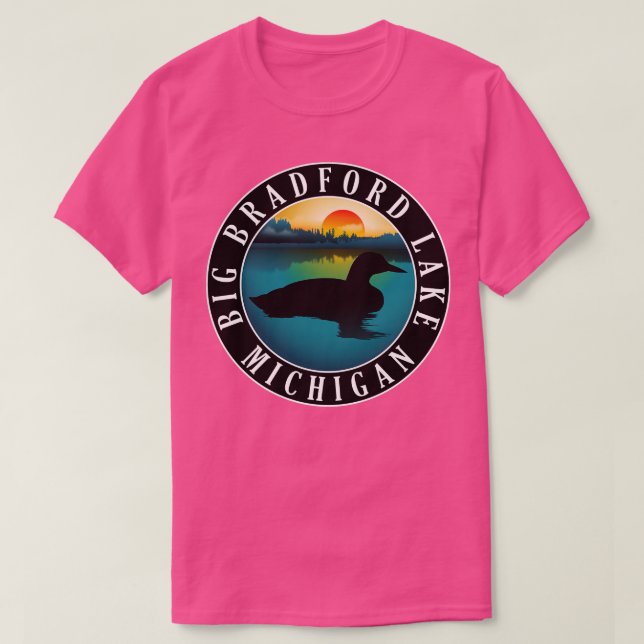 Camiseta Big Bradford Lake Loon Michigan Sunset (Diseño del anverso)