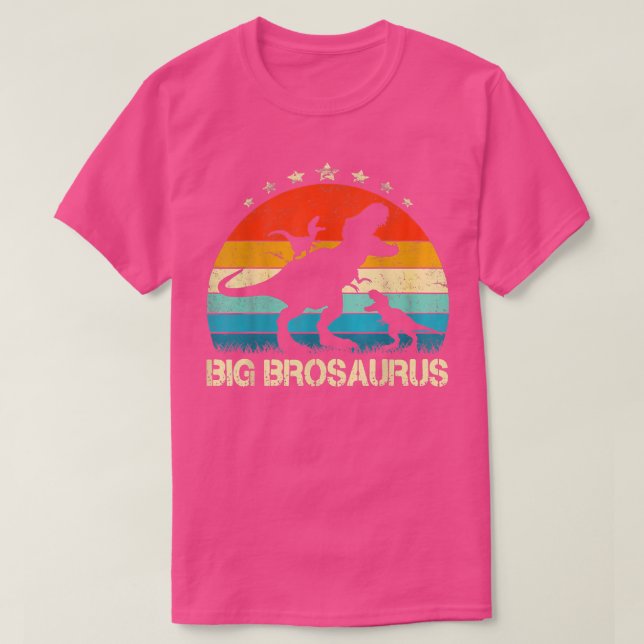 Camiseta Big Bro Dinosaur Big Brosauro 2 Dos niños christma (Diseño del anverso)
