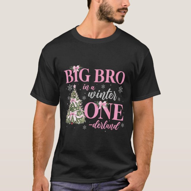 Camiseta Big Bro In A Winter Onederland Birthday Girl Chris (Anverso)