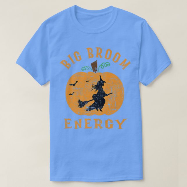 Camiseta Big Broom Energy  Funny Big Butt Witch on Broom Ha (Diseño del anverso)