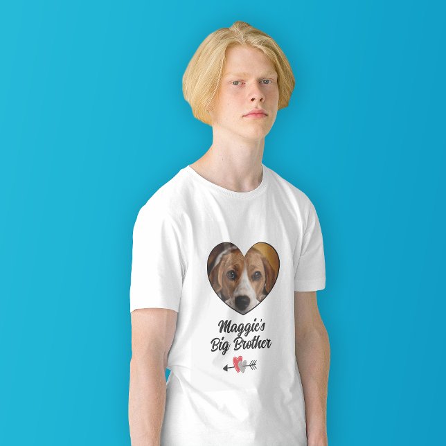 Camiseta Big brother dog personalized photo T-Shirt (Subido por el creador)