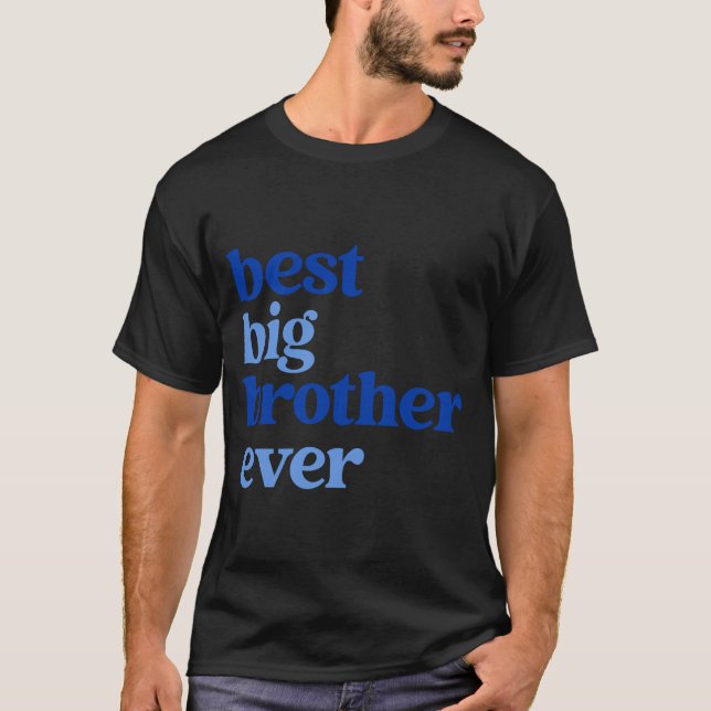 Camiseta Big Brother Ever Gray With Blue Text Boys _2  (Anverso)