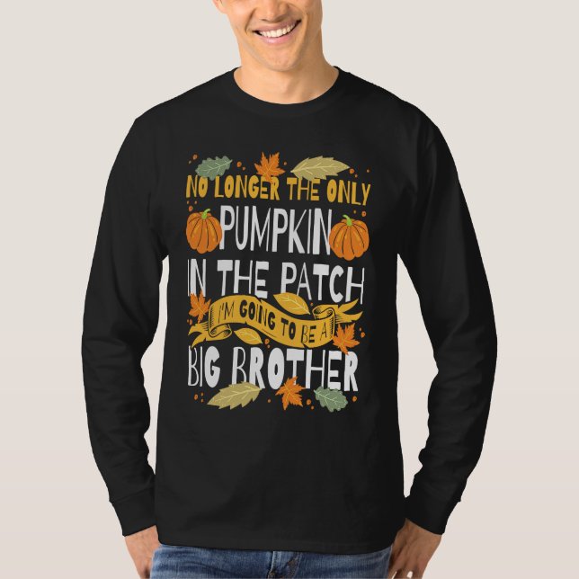 Camiseta Big Brother Fall Pregnancy Announcement Halloween (Anverso)