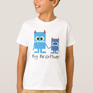 Camiseta “big Brother” monstruo hermanos azules