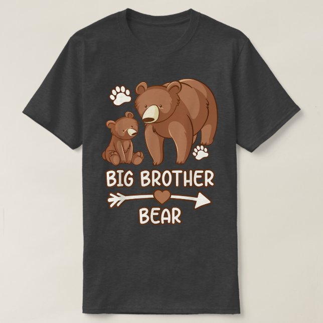 Camiseta big brother tee shirt bear, brother bear t shirt f (Diseño del anverso)