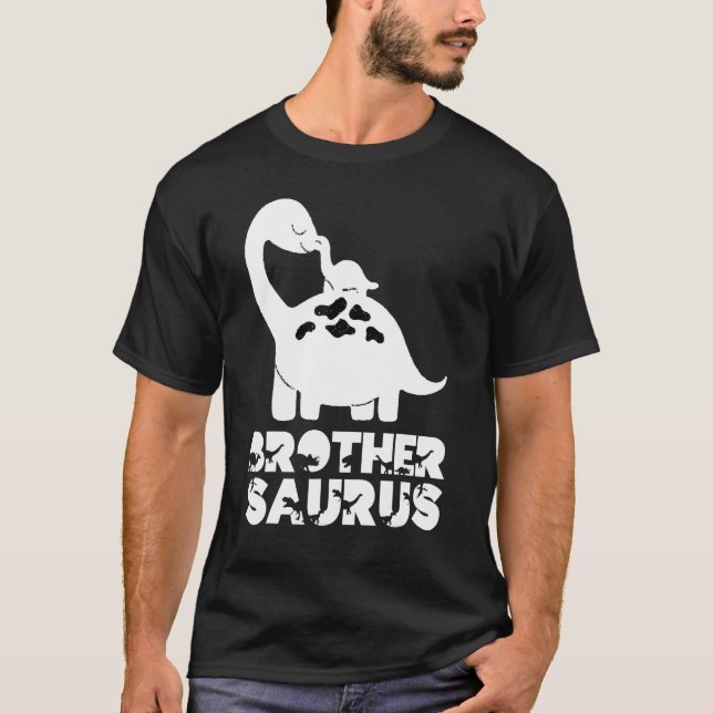 Camiseta Big Brothersaurus Rex Little Brother Saurus Bro Di (Anverso)