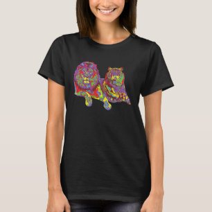 Camiseta Big Cat Animales leones y tigres chillando en Psyc