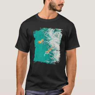 Camiseta Big Cat Tiger Surfing En La Playa