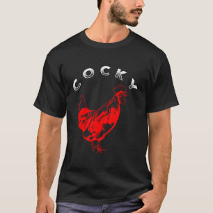 Camiseta Big Cocky Bantam Rojo Rooster Pollo Ropa de gallin
