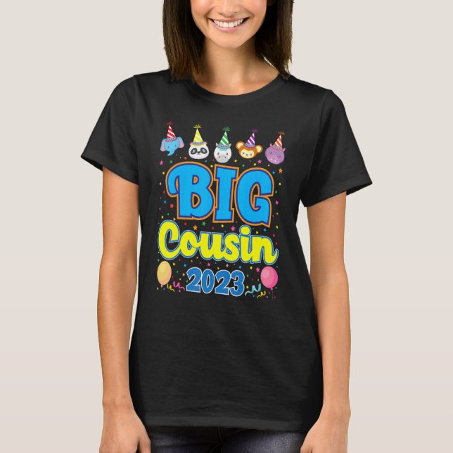 Camiseta Big Cousin 2023 New Cousin Pregnancy Announcement  (Anverso)