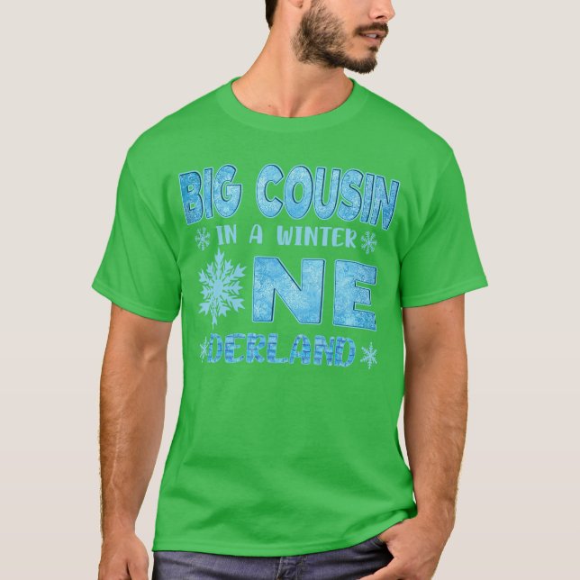 Camiseta Big Cousin in A Winter Onederland Bday Girl Sweet  (Anverso)
