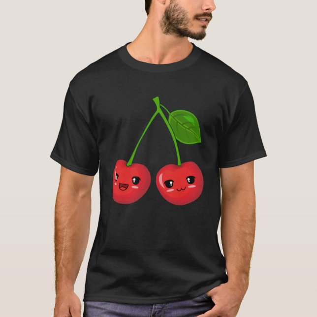 Camiseta Big Cute Cherries Halloween Costume Red Cherry (Anverso)