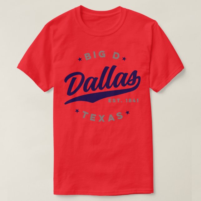 Camiseta Big D Dallas Texas (Diseño del anverso)