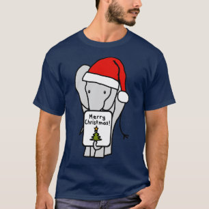 Camiseta Big Elephant dice Feliz Navidad