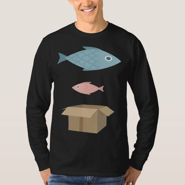 Camiseta Big fish little fish cardboard box (Anverso)