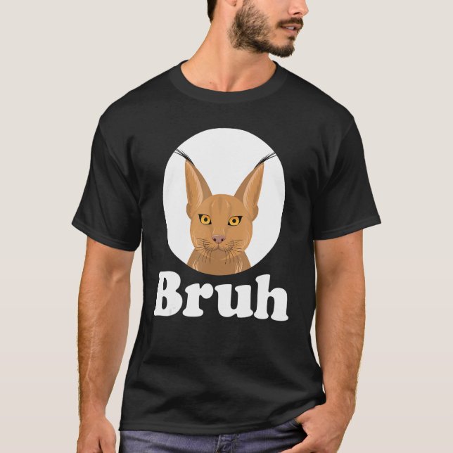 Camiseta Big Floppa Caracal Cat Meme Bruh (Anverso)