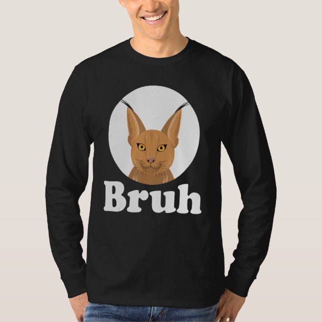 Camiseta Big Floppa Caracal Cat Meme Bruh (Anverso)