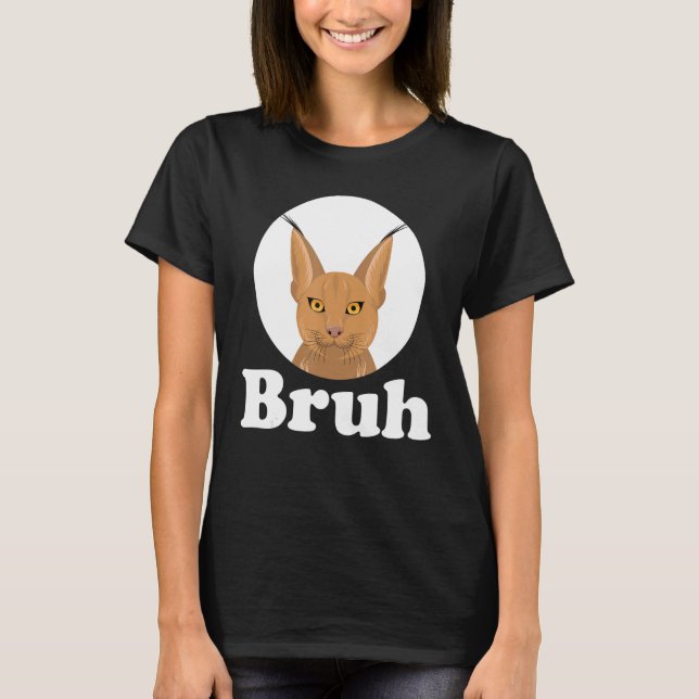 Camiseta Big Floppa Caracal Cat Meme Bruh (Anverso)